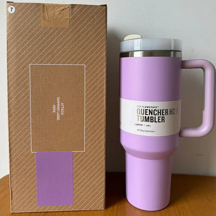 HydratePro Insulated Travel Mug | Double-Walled Stainless Steel | 1180ml | Leak-Proof FlowState Lid with Straw Function | Keeps Drinks Hot for 12 Hours, Cold for 11 Hours