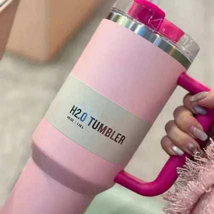 HydratePro Insulated Travel Mug | Double-Walled Stainless Steel | 1180ml | Leak-Proof FlowState Lid with Straw Function | Keeps Drinks Hot for 12 Hours, Cold for 11 Hours