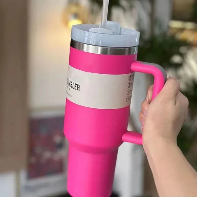 HydratePro Insulated Travel Mug | Double-Walled Stainless Steel | 1180ml | Leak-Proof FlowState Lid with Straw Function | Keeps Drinks Hot for 12 Hours, Cold for 11 Hours
