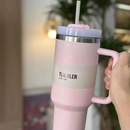 HydratePro Insulated Travel Mug | Double-Walled Stainless Steel | 1180ml | Leak-Proof FlowState Lid with Straw Function | Keeps Drinks Hot for 12 Hours, Cold for 11 Hours