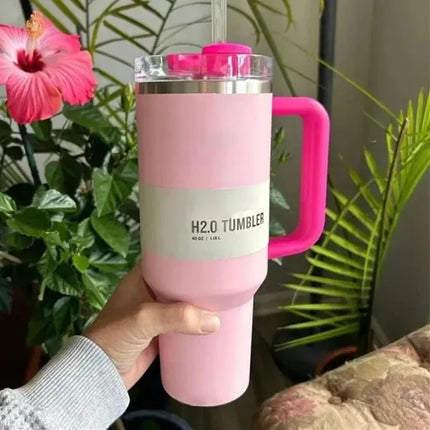 HydratePro Insulated Travel Mug | Double-Walled Stainless Steel | 1180ml | Leak-Proof FlowState Lid with Straw Function | Keeps Drinks Hot for 12 Hours, Cold for 11 Hours
