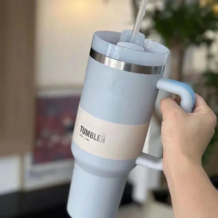 HydratePro Insulated Travel Mug | Double-Walled Stainless Steel | 1180ml | Leak-Proof FlowState Lid with Straw Function | Keeps Drinks Hot for 12 Hours, Cold for 11 Hours