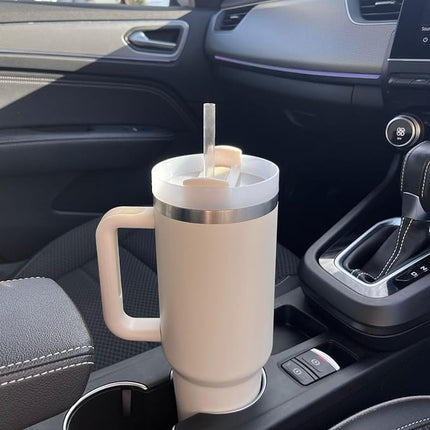 HydratePro Insulated Travel Mug | Double-Walled Stainless Steel | 1180ml | Leak-Proof FlowState Lid with Straw Function | Keeps Drinks Hot for 12 Hours, Cold for 11 Hours