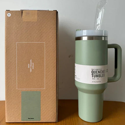 HydratePro Insulated Travel Mug | Double-Walled Stainless Steel | 1180ml | Leak-Proof FlowState Lid with Straw Function | Keeps Drinks Hot for 12 Hours, Cold for 11 Hours