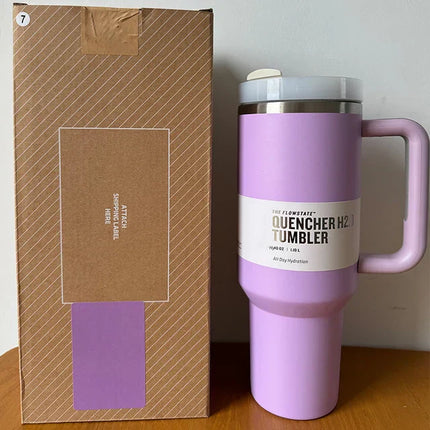 HydratePro Insulated Travel Mug | Double-Walled Stainless Steel | 1180ml | Leak-Proof FlowState Lid with Straw Function | Keeps Drinks Hot for 12 Hours, Cold for 11 Hours