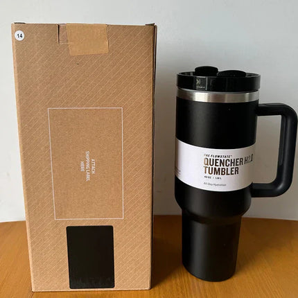 HydratePro Insulated Travel Mug | Double-Walled Stainless Steel | 1180ml | Leak-Proof FlowState Lid with Straw Function | Keeps Drinks Hot for 12 Hours, Cold for 11 Hours