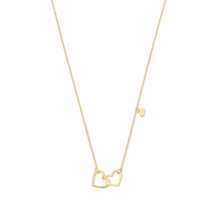 Belleville d'Amore | Elegant Gold Necklace with Heart Charms | Parisian-Inspired Jewelry | Timeless Sophistication