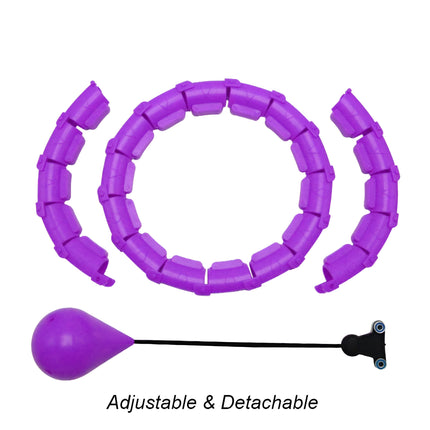 Smart Weighted Hula Hoop | Core Toning and Calorie Burning Fitness Circle | Adjustable Waist Up to 43 Inches | Detachable Parts | Silent Rotating Bearings | Home Exercise Solution | Durable ABS Material