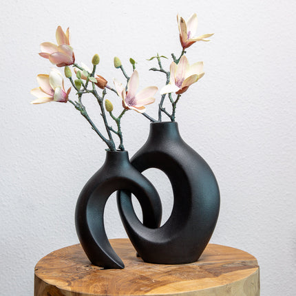 Gleora | Handcrafted Ceramic Vase | Unique Intertwined Design | Elegant Floral Display | Durable | Decorative Centerpiece for Home & Events | Modern Chic Style | Stable Base | Easy to Clean