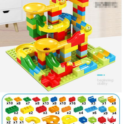 Interactive Marble Racer Kit | STEM Learning | Creative Build & Race Set for Kids | 168 Pieces | Educational Toy for Ages 3+ | Develop Motor Skills & Imagination | ABS Plastic | Blocks, Funnels & Slides