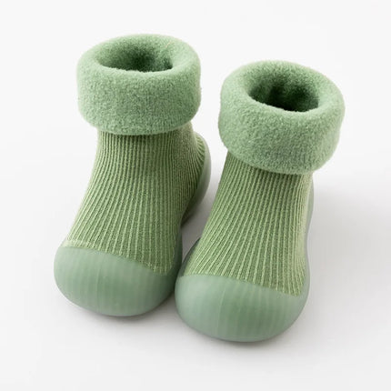 Mini Fashion™ | Indoor Outdoor Non-Slip Baby Booties | Warm Cozy Footwear for Toddlers