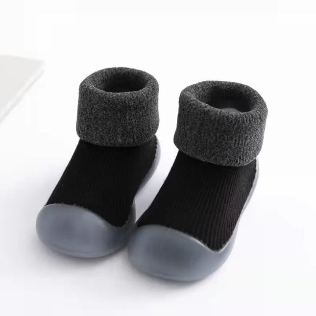 Mini Fashion™ | Indoor Outdoor Non-Slip Baby Booties | Warm Cozy Footwear for Toddlers