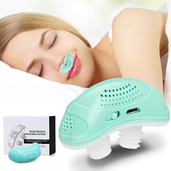 Micro CPAP Device | Portable Sleep Apnea Relief | Cordless Anti-Snoring Solution | Recyclable Material | Lightweight & Comfortable | USB Rechargeable | Durable 6-12 Month Use | Includes Nose Buds & Manual
