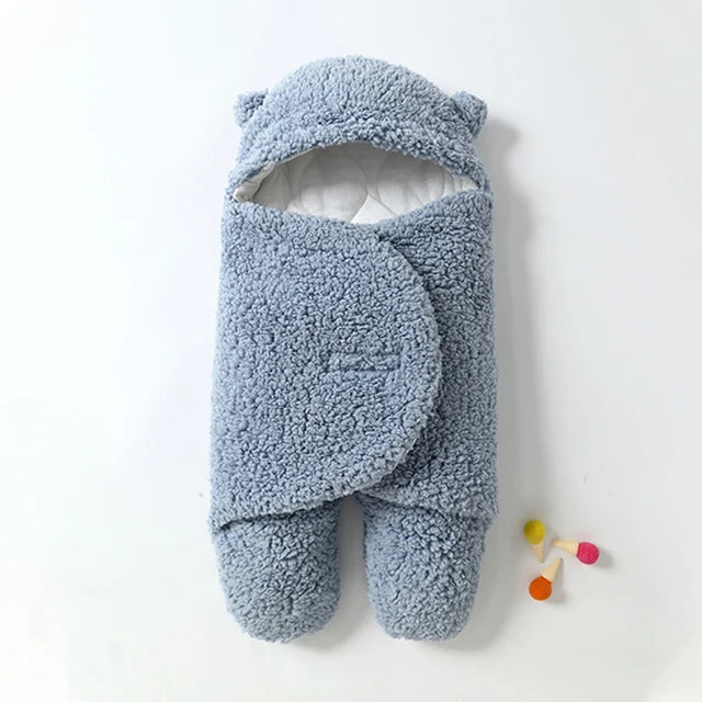 Ultra-Soft SnuggleBear | Cozy Adjustable Baby Blanket Wrap | Secure Comfort for Infant Warmth