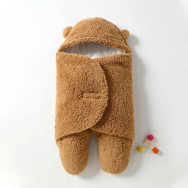 Ultra-Soft SnuggleBear | Cozy Adjustable Baby Blanket Wrap | Secure Comfort for Infant Warmth