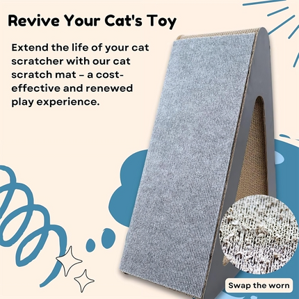 ClawSafe Self-Adhesive Cat Scratching Mat | Non-Woven Fabric | Protects Furniture | Easy Installation | Sizes: 30x100 cm, 40x100 cm, 60x100 cm | Keeps Cats Happy and Healthy