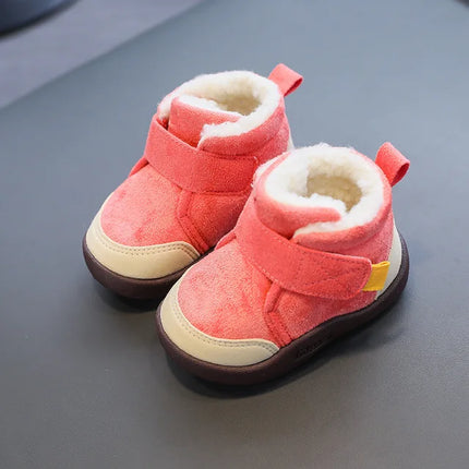 Mini Fashion™ | Warm Plush Lined Kids Suede Shoes | Anti-Slip Sole | Easy Closure | Stylish Winter Footwear for Infants & Toddlers | Sizes 20-29