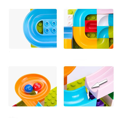 Interactive Marble Racer Kit | STEM Learning | Creative Build & Race Set for Kids | 168 Pieces | Educational Toy for Ages 3+ | Develop Motor Skills & Imagination | ABS Plastic | Blocks, Funnels & Slides