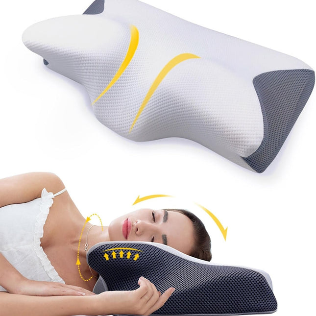 Dream Sleep Pillow | Memory Foam Contour Design | Neck and Spine Support | Hypoallergenic for All Sleepers | Cool and Comfortable for Better Sleep Quality