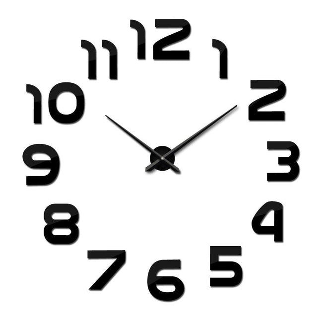 Acrylic 3D Wall Clock | Modern Quartz Design | 10 Colors | 3 Sizes | Artistic Home Decor | Bold Statement Timepiece