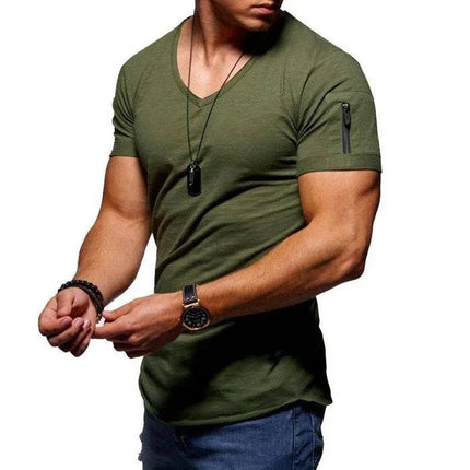 Armoire Melbourne | Men's Low V-Neck T-Shirt | Soft Breathable Fabric | Comfortable Fit | Stylish Colors | Versatile Everyday Wear | Perfect Casual or Layering Piece