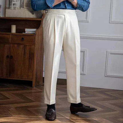 Armoire Melbourne | British Neapolitan | Slim Fit Office Trousers for Men | High Waist Tailored Design | Modern & Elegant Style | Premium Fabric | Versatile Business & Casual Wear