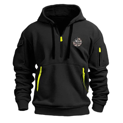 Armoire Melbourne Men's Casual Sports Multi-Zip Pullover | Embroidered Detailing | Secure Zip Pockets | Breathable Fabric | Regular Fit | Versatile for Gym & Daily Wear | Available in Multiple Colors