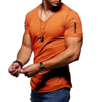 Armoire Melbourne | Men's Low V-Neck T-Shirt | Soft Breathable Fabric | Comfortable Fit | Stylish Colors | Versatile Everyday Wear | Perfect Casual or Layering Piece