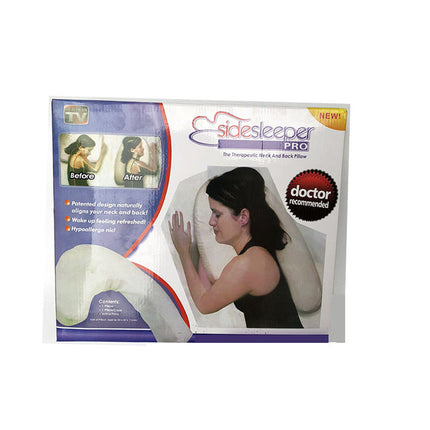 Sleep Wellness Orthopedic Pillow | Side Sleeper Relief | Neck Alignment Support | Sciatica and Back Pain Relief | Comfortable Ergonomic Design | Hypoallergenic Cotton/Polyester | Breathable Cover