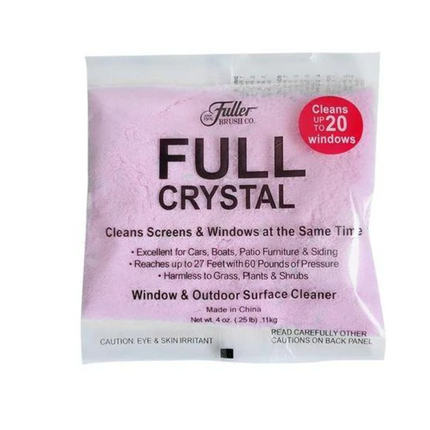 Full Crystal Window Cleaner Kit | Streak-Free Outdoor Glass Cleaner | Attaches to Hose for Easy Use | Reaches Up to 27 Feet | Cleans Windows, Siding, Cars, Patio Furniture, and More | Eco-Friendly Formula