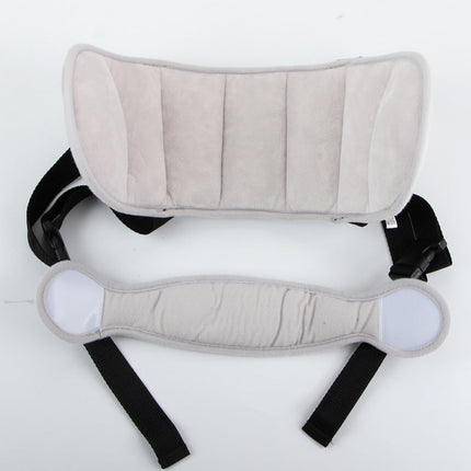 Child Car Seat Head Support Pillow | Adjustable Neck Support for Sleep | Polyester Material | Blue & Pink Options | Unisex | Ages 3+ | Universal Fit | Comfortable Travel Accessory | Hook & Loop Design