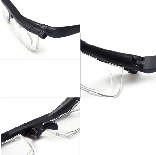 Adjustable Dial Glasses | Near to Far Vision | -6.0 to +3.0 Diopter Range | Malleable Impact-Resistant Frame | One Size Fits All | No Prescription Needed | Perfect Backup Vision Solution