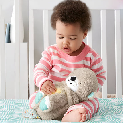 Snuggle Breathing Otter Bear | 30cm Plush Toy with Soothing Music & Motion | Ideal Sleep Aid & Cuddle Companion | High-Quality Materials | Baby Gift with Soft Texture & Gentle Features