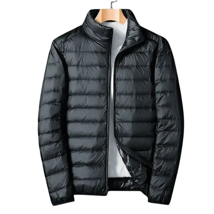 Men's Lightweight Water-Resistant Puffer Jacket | Autumn Outerwear | Windproof | Streamlined Design | Casual & Active Use | Secure Zipper Pockets | Adjustable Hood | Breathable Comfort | Fashionable Menswear