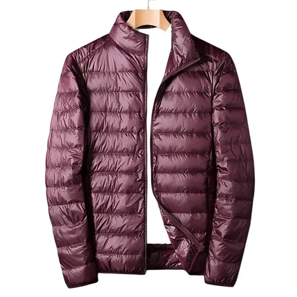 Men's Lightweight Water-Resistant Puffer Jacket | Autumn Outerwear | Windproof | Streamlined Design | Casual & Active Use | Secure Zipper Pockets | Adjustable Hood | Breathable Comfort | Fashionable Menswear
