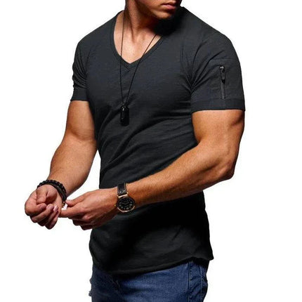 Armoire Melbourne | Men's Low V-Neck T-Shirt | Soft Breathable Fabric | Comfortable Fit | Stylish Colors | Versatile Everyday Wear | Perfect Casual or Layering Piece