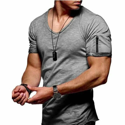 Armoire Melbourne | Men's Low V-Neck T-Shirt | Soft Breathable Fabric | Comfortable Fit | Stylish Colors | Versatile Everyday Wear | Perfect Casual or Layering Piece