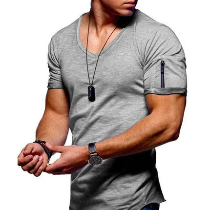 Armoire Melbourne | Men's Low V-Neck T-Shirt | Soft Breathable Fabric | Comfortable Fit | Stylish Colors | Versatile Everyday Wear | Perfect Casual or Layering Piece