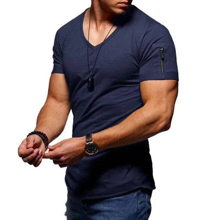 Armoire Melbourne | Men's Low V-Neck T-Shirt | Soft Breathable Fabric | Comfortable Fit | Stylish Colors | Versatile Everyday Wear | Perfect Casual or Layering Piece