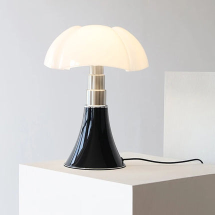 Retro Style Flower Lamp | Black Base | White Acrylic Shade | LED 10W Philips | Touch Switch | Bedside or Desk Light | 1.8M Cable | 1.85KG | Modern Mood Lighting | Energy-Efficient Design