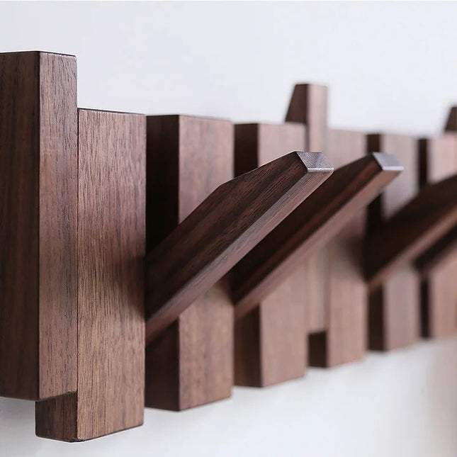 HarmonyCoat | Wooden Wall Mounted Coat Rack | Artistic Piano Design | Entryway Organiser | Stylish and Space-Saving | Multiple Hooks for Jackets and Hats | Durable High-Quality Wood | Decorative Home Accent