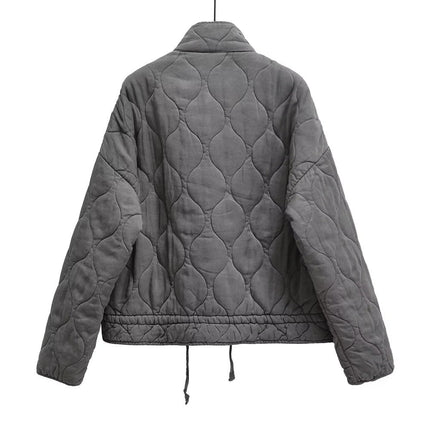 EMILY | Women's Loose Fit Cotton Jacket | Stand Collar | Long Sleeve | Modern Edge | Utility Pockets