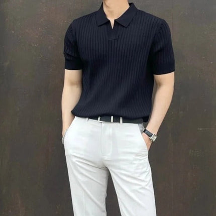 Van Hallen Melbourne | Men's Slim Fit Polo Shirt | Breathable Cotton | Short Sleeve | Classic White & Elegant Black | M, L, XL | Modern Collar Style | Timeless Sophistication | Ideal for Casual & Workwear