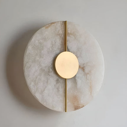 Nordic LED Wall Light | Scandinavian Marble Design | WabiGlow | Warm White Illumination | Black & Gold Wall Fixture