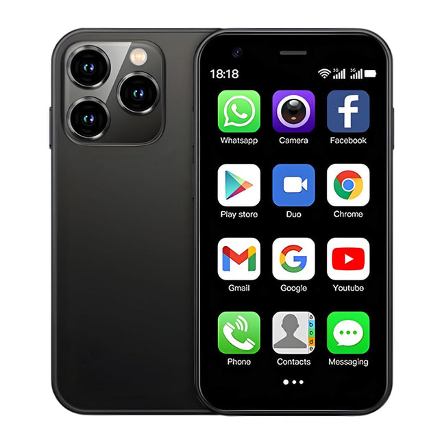 World's Smallest Smartphone | Android 8.1 | 3.0-Inch Screen | 2GB RAM | 16GB Storage | GPS | Bluetooth | WiFi | USB-C | App-Ready Mini Phone