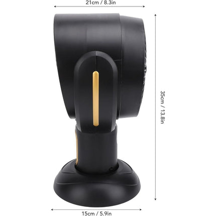Rechargeable Portable Kitchen Exhaust Fan | 3000mAh Battery | Type C Charging | Negative Ion Air Purifier | Cooling Filter & Oil Collection | Quiet Operation | Smoke & Odor Eliminator | Black-Gold