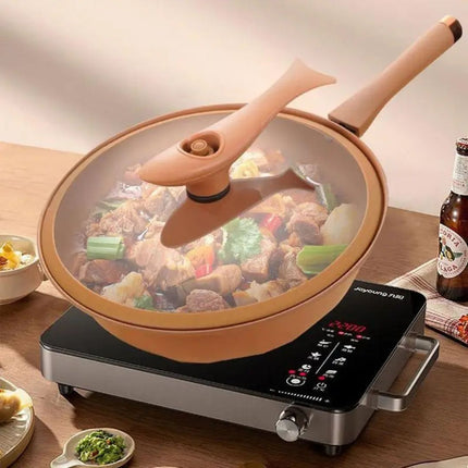 Iron Wok Cooking Pro | Non-Stick Iron | Micropressure Technology | Multipurpose Steamer Basket | Quick Healthy Cooking | Easy Clean | Gas & Induction Compatible | Dishwasher Safe