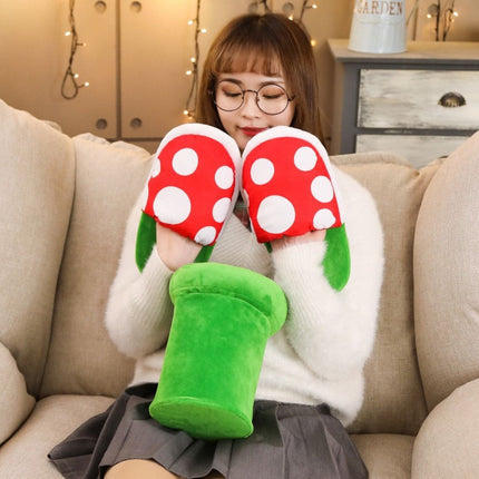 Anime-Inspired Cozy Piranha Plant Slippers | Plush Upper | Memory Foam Midsole | Warm Cotton Comfort for Gamers | Easy Maintenance | Unique Fun Design | Ideal for Lounging and Themed Gatherings