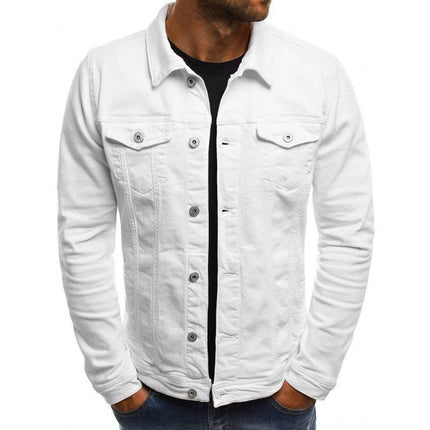 Armoire Melbourne Men's Casual Cotton Denim Jacket | Stylish Design | Perfect Fit | Functional Pockets | Durable Construction