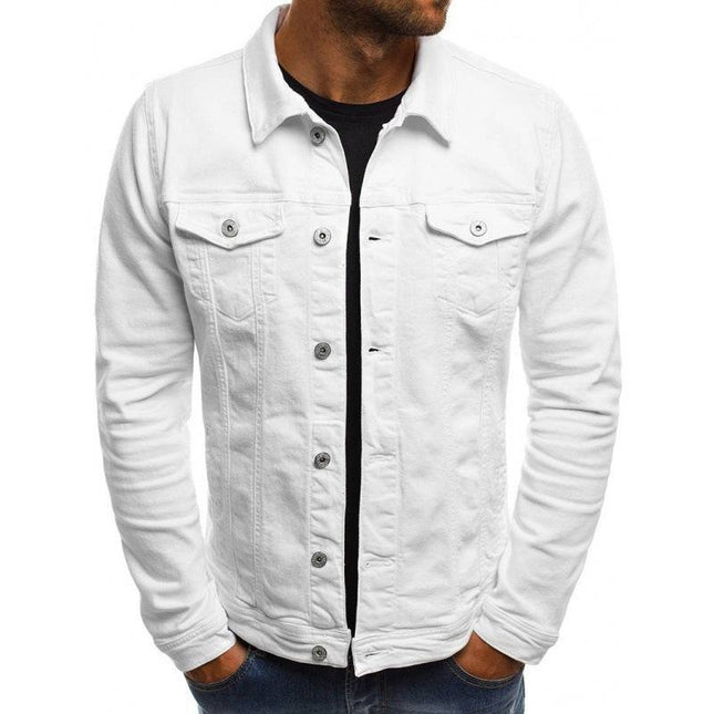 Armoire Melbourne Men's Casual Cotton Denim Jacket | Stylish Design | Perfect Fit | Functional Pockets | Durable Construction